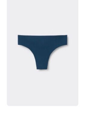 Intimissimi Seamless Cotton Brazilian Briefs - Navy